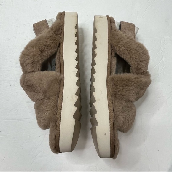 UGG Koolaburra Tan Fuzzy Slippers - Picture 4 of 7